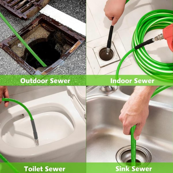 West Bay Sewer Jetter Kit High Pressure Hose Nozzles-4