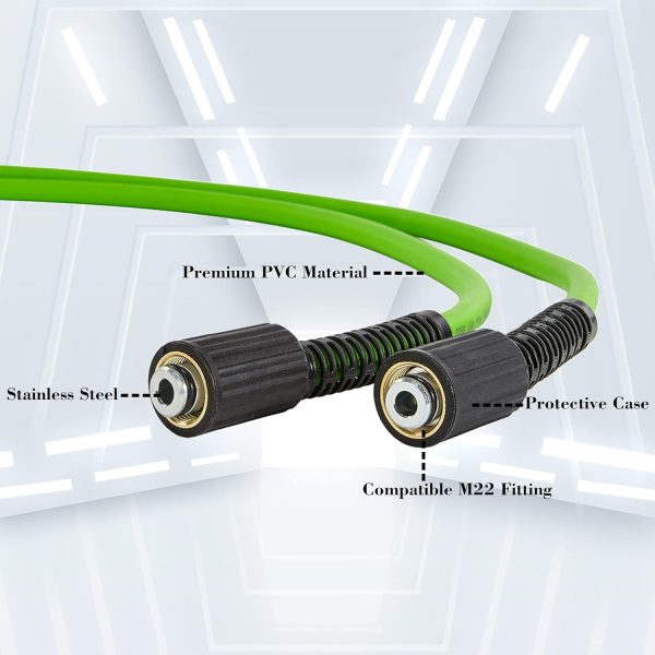 PWACCS Pressure Washer Hose Polyurethane 3600 PSI Green-4