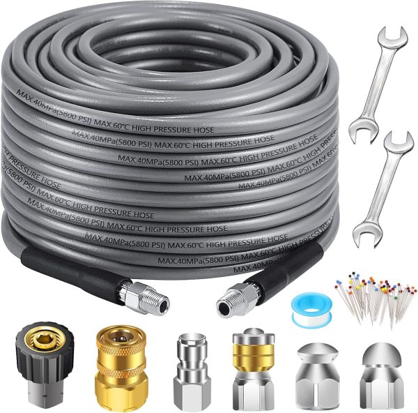 West Bay Sewer Jetter Kit High Pressure Hose Nozzles-0
