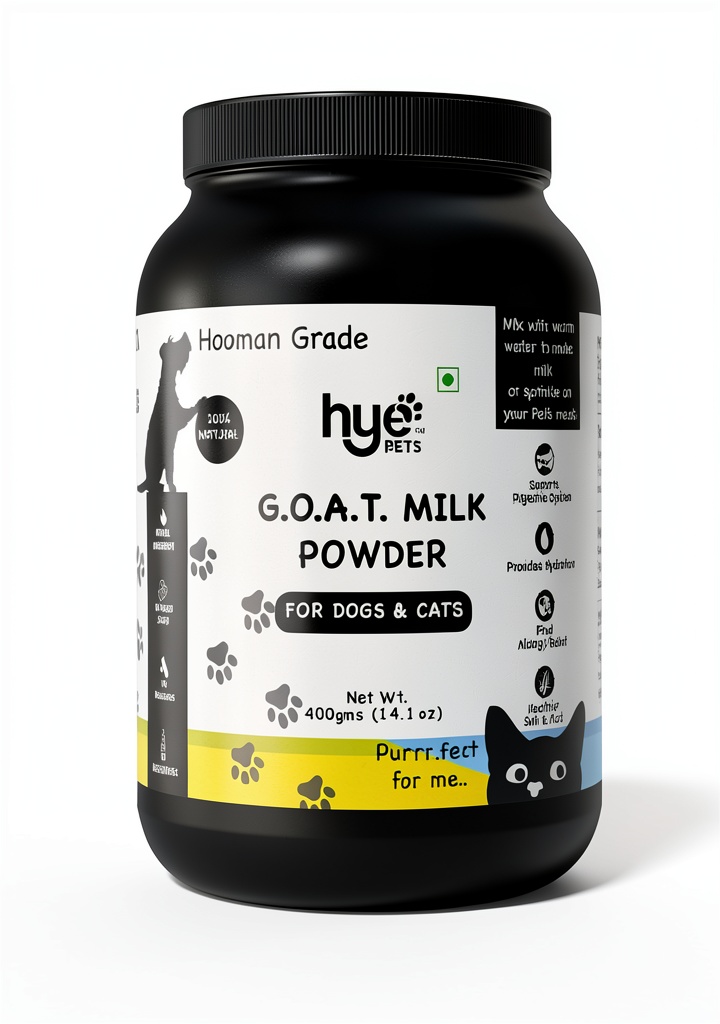 Aadvik Goat Milk Powder for Pets being mixed into a bowl of water on a kitchen counter