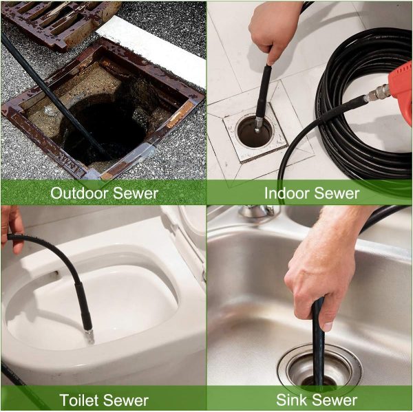 West Bay Sewer Jetter Kit TPU Hose 5800 PSI Pressure-5