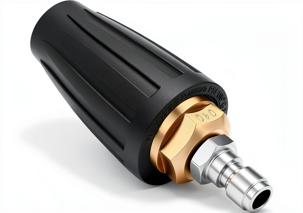 Yupjlia turbo nozzle attached to a pressure washer on a concrete surface
