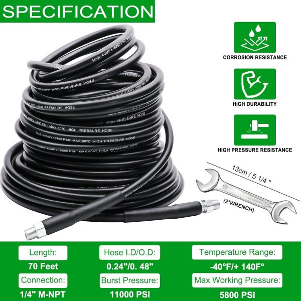 West Bay Sewer Jetter Kit 5800 PSI Black Polyester Hose-1