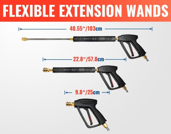 YAMATIC Pressure Washer Gun Brass Stainless Steel Swivel-3