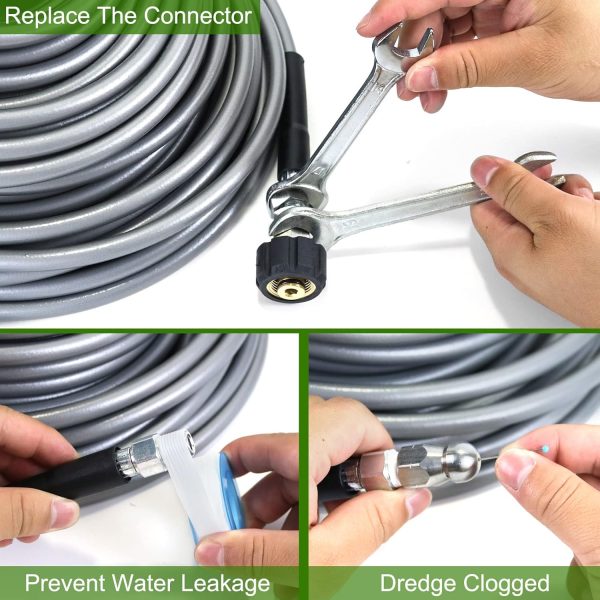 West Bay Sewer Jetter Kit High Pressure Hose Nozzles-4