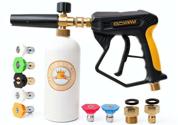 GDHXW Pressure Washer Gun Brass Handheld 5000 PSI-0