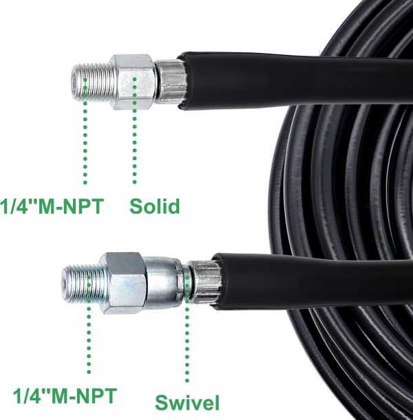 West Bay Sewer Jetter Kit 5800 PSI Polyester Hose Nozzles-5