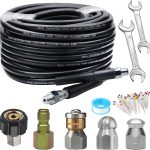 West Bay Sewer Jetter Kit 5800 PSI Polyester Hose Nozzles-0