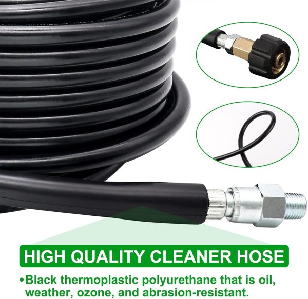 West Bay Sewer Jetter Kit 5800 PSI Black Polyester Hose-5