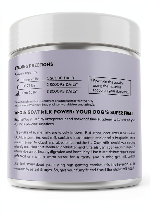 Goat Milk for Dogs Wonder Paws Powder Probiotic-8