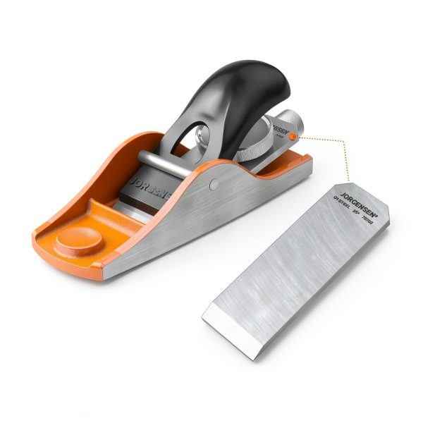 JORGENSEN Low Angle Block Plane Blade - for 5-1/4" Wood Planer, Professional Level O1 Steel, High Hardness & Long Edge Retention, 3mm Thickness Replacement Blade-1